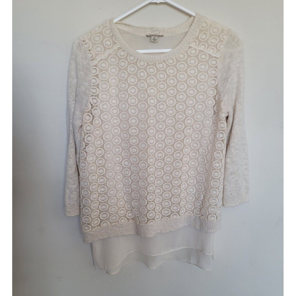 Lucky Brand Womens 2 Layer Top Split Back Size Small